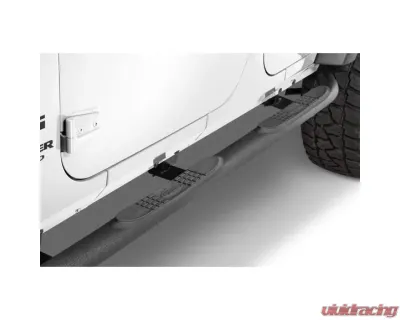 Quadratec QR3 Heavy Duty Side Steps Textured Black Jeep Wrangler Unlimited 4-Door JK 2007-2018 - 12004 3024 07